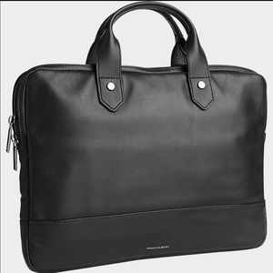Hook & Albert Black Leather Briefcase